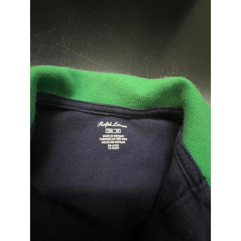 Ralph Lauren Navy & Green One‎ Piece Outfit - 18m